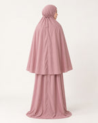Back of the Pocket Prayer Outfit in Shafaq: bow at the nape, scalloped hem, full skirt